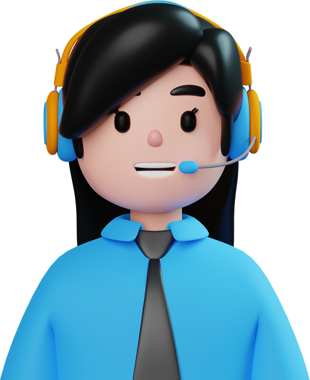 3D corporate female customer service